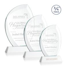 Wichita Award on Newhaven Base - White - Crystal Awards