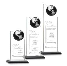 Arden Globe Award - Black/Silver - Crystal Globe Awards