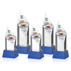 Vertex VividPrint Award on Base - Blue - Crystal Awards