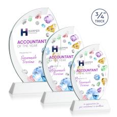 Wichita VividPrint Award on Newhaven Base - White - Crystal Awards