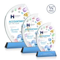  Wichita VividPrint Award on Newhaven Base - Sky Blue - Crystal Awards