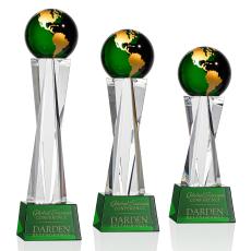 Havant Globe Award - Green/Gold - Crystal Globe Awards