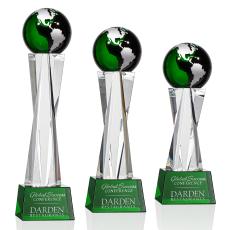 Havant Globe Award - Green/Silver - Crystal Awards