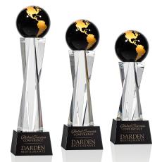 Havant Globe Award - Black/Gold - Crystal Globe Awards