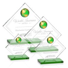 Ferrand Globe Award - Green/Gold - Crystal Awards