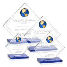 Ferrand Globe Award - Blue/Gold - Crystal Awards