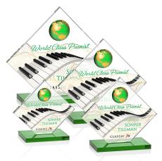 Ferrand VividPrint Award - Green/Gold - Crystal Awards