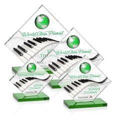 Ferrand VividPrint Award - Green/Silver - Crystal Awards
