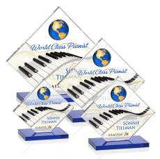 Ferrand VividPrint Award - Blue/Gold - Crystal Awards