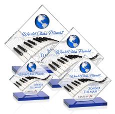 Ferrand VividPrint Award - Blue/Silver - Crystal Awards