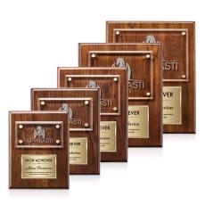 Gossamer Plaque - Walnut/Gold - Retirement Plaques