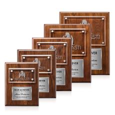 Gossamer Plaque - Walnut/Silver - Retirement Plaques