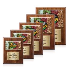 Gossamer VividPrint Plaque - Walnut/Gold - Full Color Plaques