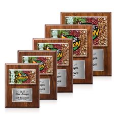 Gossamer VividPrint Plaque - Walnut/Silver - Full Color Plaques