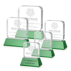 Flamborough Award on Base - Green - Square Awards