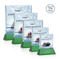 Terra VividPrint Award on Newhaven - Green - Crystal Awards