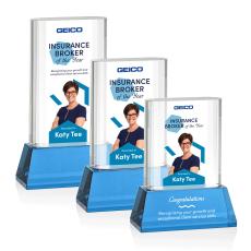 Merit VividPrint Award on Base - Sky Blue - Shop by Recipient