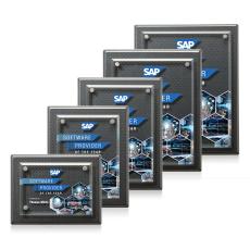 Caledon VividPrint Plaque - Carbon Fibre/Silver - Full Color Plaques