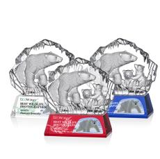 Ottavia Polar Bears VividPrint Award - Colored Glass Awards