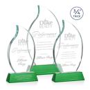 Croydon Flame Award on Newhaven Base - Green