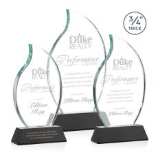 Croydon Flame Award on Newhaven Base - Black - Flame Awards