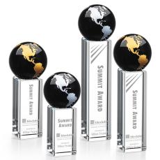Luz Globe Award - Black/Gold - Crystal Awards