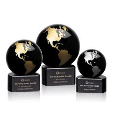 Marcana Globe Award - Black/Gold - Crystal Globe Awards