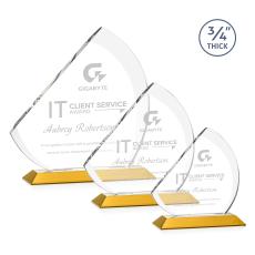 Nantucket Award - Amber - Yellow Crystal Awards