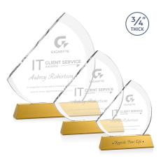 Nantucket Award on Newhaven - Amber - Yellow Crystal Awards