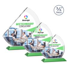 Nantucket VividPrint Award - Green - Full Color Awards