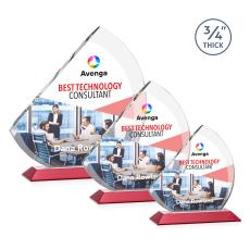 Nantucket VividPrint Award - Red - Full Color Awards