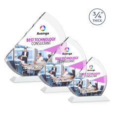 Nantucket VividPrint Award - White - Full Color Awards