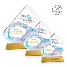 Nantucket VividPrint Award on Newhaven - Amber - Yellow Crystal Awards