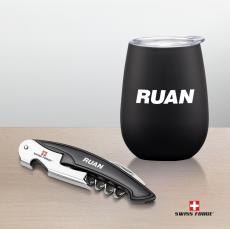 Swiss Force Rosette Wine Gift Set - Wine Glasses