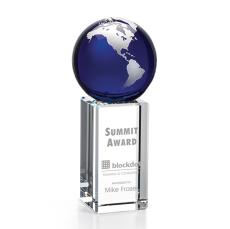 Luz Globe Award - Blue/Silver - Crystal Globe Awards