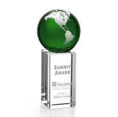 Luz Globe Award - Green/Silver - Crystal Globe Awards