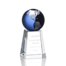 Heathcote Globe Award - Blue/Silver - Crystal Globe Awards