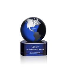 Marcana Globe Award - Blue/Silver - Crystal Globe Awards