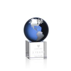Haywood Globe Award - Blue/Silver - Crystal Globe Awards