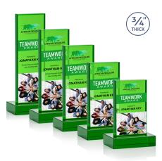 Hathaway VividPrint Award - Green - Crystal Awards