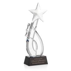 Odessa Shooting Star Award - Black - Black Crystal Awards