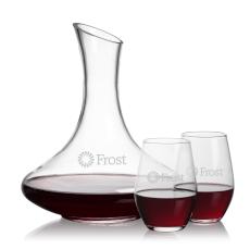 Kanata Carafe & Vale Stemless Wine - Barware Gift Sets
