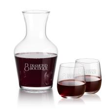 Summit Carafe & Crestview Stemless Wine Set - Barware Gift Sets