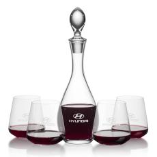 Malvern Decanter & Breckland Stemless Wine - Barware Gift Sets