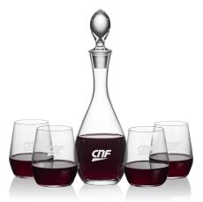 Malvern Decanter & Germain Stemless Wine - Barware Gift Sets