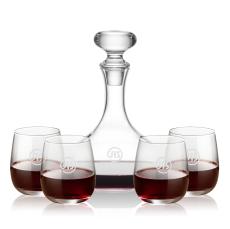 Stratford Decanter & Crestview Stemless Wine - Barware Gift Sets