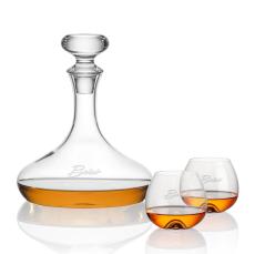 Stratford Decanter & Boston Stemless Cognac - Barware Gift Sets
