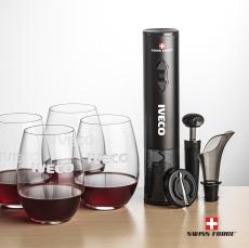 Swiss Force Opener Set & Carlita Stemless Wine - Barware Gift Sets