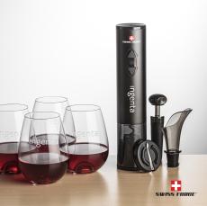 Swiss Force Opener Set & Edderton Stemless Wine - Barware Gift Sets