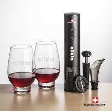 Swiss Force Opener Set & Glenarden Stemless Wine - Barware Gift Sets